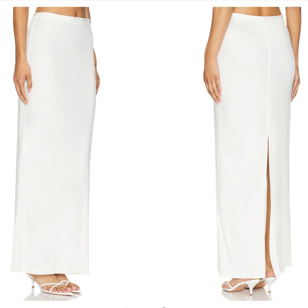 NWT Helmut Lang | Fluid Jersey Skirt in Creme
